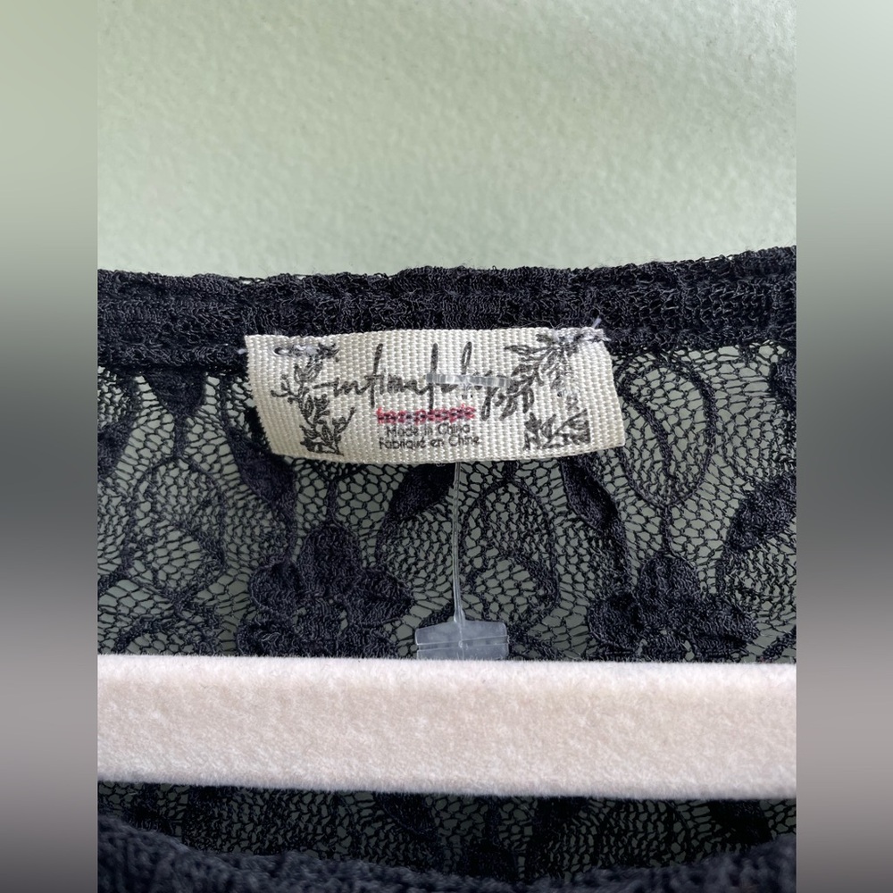 Free People NWOT Keep it Simple Lace Baby Tee - Picture 7 of 10